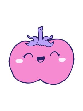 karikatür domates sanatının hareketli animasyonu