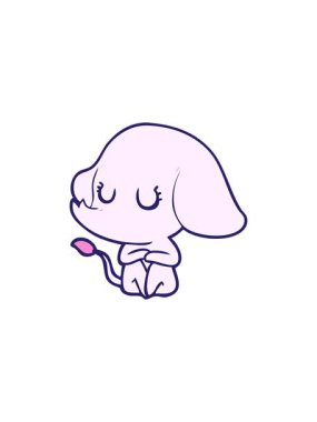 Sevimli fil çizimlerinin satış animasyonu