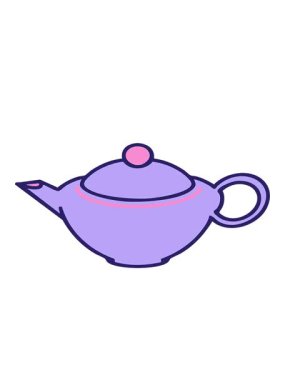 Japon çay dizaynı çaydanlığının hareketli animasyonu