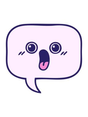 Tatlı bir konuşma baloncuğunun animasyonunu salla ve durdur