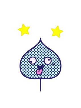 dönen yıldızlar dışavurumsal bir yaprağın çizgi filminin animasyonu