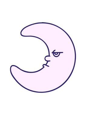 Bu üzgün dünyaya bakmaktan bıkmış bir ayın çizgi filminin animasyonunun efekt efekti