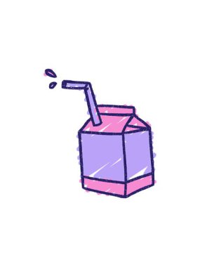 Süt Karton Tebeşir Çiziminin Satış Animasyonu