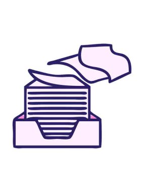 Üst üste dizilmiş kağıtların gölgeli karikatürlerinin canlandırma efektini göster