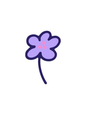 Basit bir çiçek çizgi filminin satış animasyonu