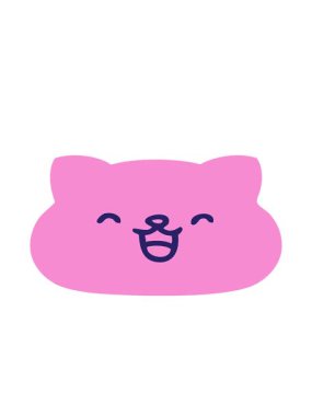 Tatlı kedi suratının hareketli animasyonu