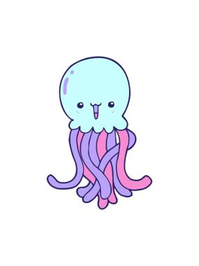 Tatlı denizanalarının dönen hareketli animasyonları