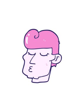 Radyoaktif parlak çizgi film karakteri yakışıklı adam.