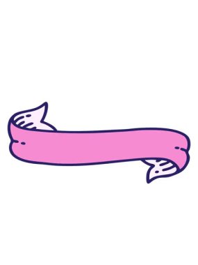 Dövmenin hareketli animasyonu geleneksel bir pankart tarzında