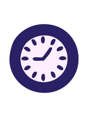 Dikkat çekici bir duvar saati çizgi filmi animasyonu.