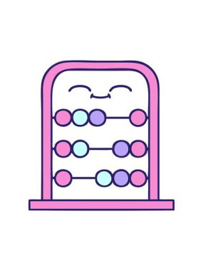 Bir abaküs çizgi filminin basınçlı animasyonu