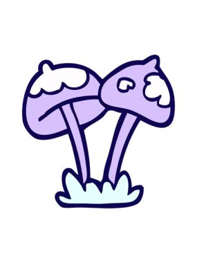 neon ışık efektleri mantar çizgi filminin animasyonu