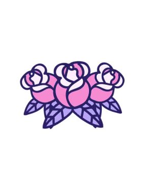 Bir buket çiçeğin yükselişi ve yüzüşü çizimi