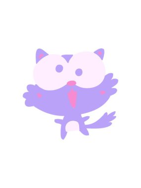 popping motion animation of crazy cartoon cat