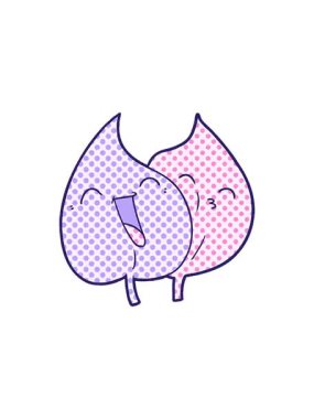 Komik çizgi film yapraklarının hareketli animasyonu