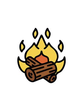 Brezilya karnaval plaj ateşinin radyoaktif parlayan animasyonu