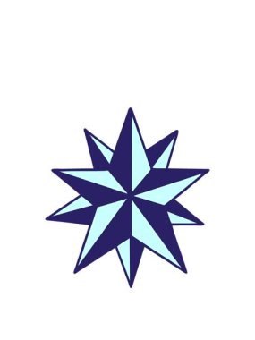 Çizgi film dövmesinin animasyonunu geleneksel yıldız stiliyle genişletiyorum.