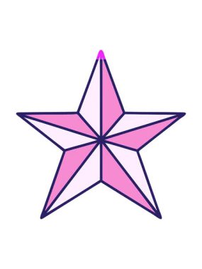 Bir yıldız çizgi filminin ikonik dövme şeklindeki görüntüsünü canlandırın.