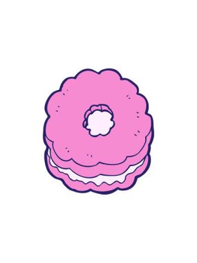 Çizgi film bisküvisinin radyoaktif parlak animasyonu