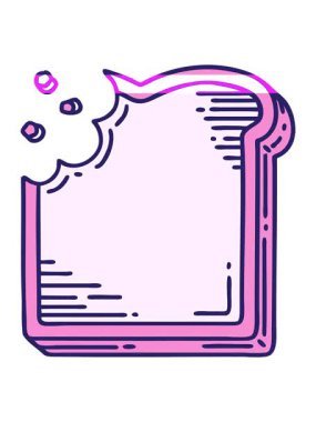 Dövmenin animasyonunu, geleneksel bir şekilde ısırılmış ekmek dilimiyle canlandırın.