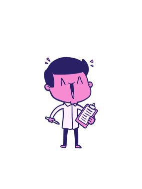 Çizgi film mutlu adam tasarımının yanıp sönen radyal çizgileri.