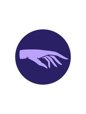 Bir elin sembolik dövme imajının gösterişli satış animasyonu