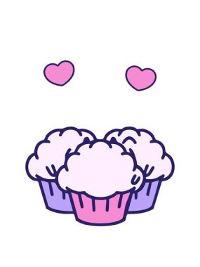 Geleneksel Brezilya hindistan cevizi mantarı tatlısı çizimlerinin dönen kalp animasyonu