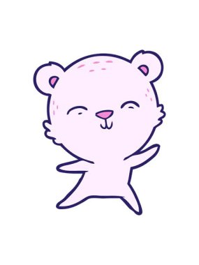 Mutlu kutup ayısı dansının hareketli animasyonu