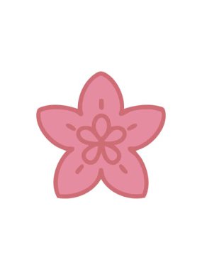 Geleneksel Japon çiçek ikonunun radyoaktif parlayan animasyonu