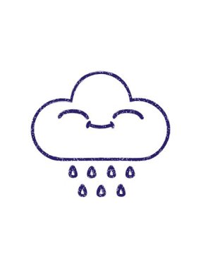 Yağmur Bulutu Kömür Çiziminin radyoaktif parlak animasyonu