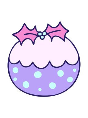 Noel pudinginin ilginç çizgi filminin animasyonunu durdurup duraklat