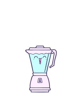 Çizgi film gıda işlemcisi tasarımının animasyonunu genişletiyorum