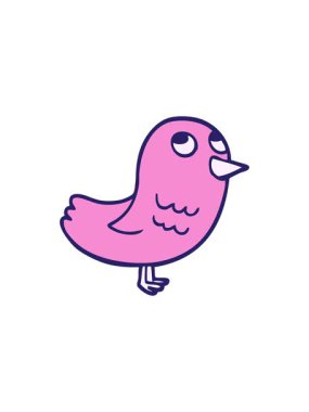 Çizgi film karikatür bahçe kuşunun yıldız patlaması etkisi