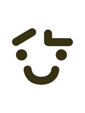 Basit kaldırılmış kaş yüz simgesinin renk canlandırması