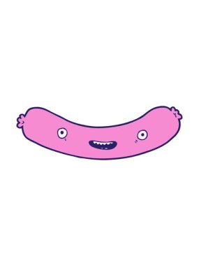 Çizgi film sosislerinin hareketli animasyonları