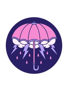 Bir şemsiyenin ikonik görüntüsünün dönen hareket animasyonu