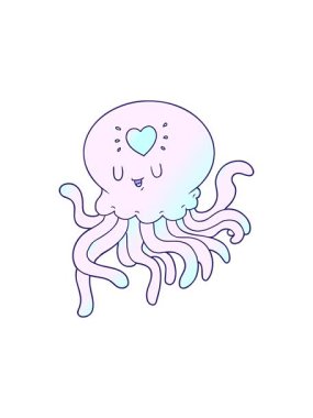 Yıldız patlaması etkisi çizgi filmdeki aşık denizanalarının animasyonu