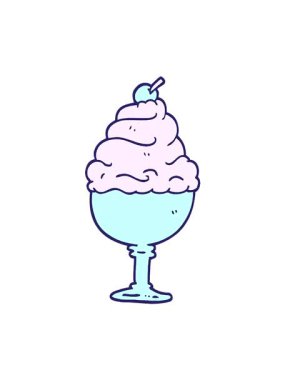 Çizgi roman tarzı dondurmanın titreşimli hareketi