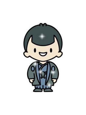 Geleneksel kıyafetler giyen bir Japon 'un ışıltı etkisi.