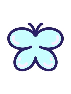 Basit bir kelebek çizgi filminin hareketli animasyonu