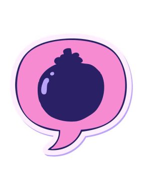 karikatür domatesinin konuşma kabarcığı etiketli animasyonunu durdurup duraklat