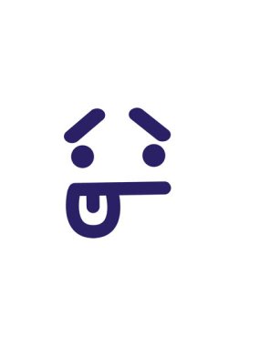 Belirsiz yüz simgesinin yatay titreşimli animasyonu