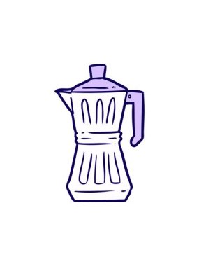 neon ışık efektleri çizgi film espresso makinesinin animasyonu