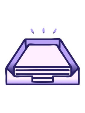 Gelen kutunun gölgeli karikatürünün gradyan canlandırması