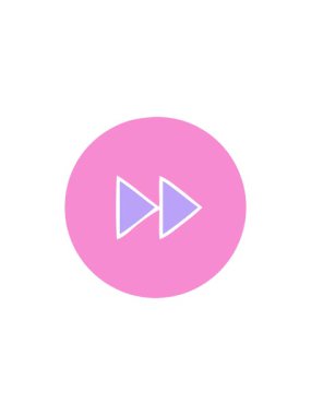 Bir ileri sarma simgesinin düz simgesinin hareketli canlandırması