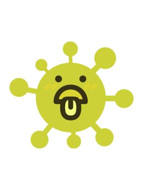 Dilini dışarı çıkaran şok virüsün renk değişimi