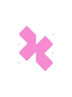 Bir çarpma sembolünün düz renk retro çizgi filminin bölünmüş hareket animasyonu