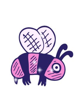 Çizgi film karalama illüstrasyonunun ışıltı etkisi