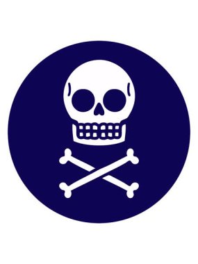 Bir kafatasının ikonik dövme tasarımının neon ışık efekti animasyonu