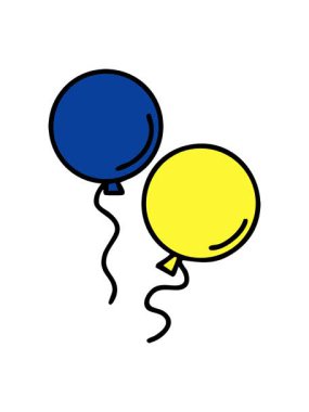 Bir çift Brezilya karnaval balonunun neon ışık efekti animasyonu